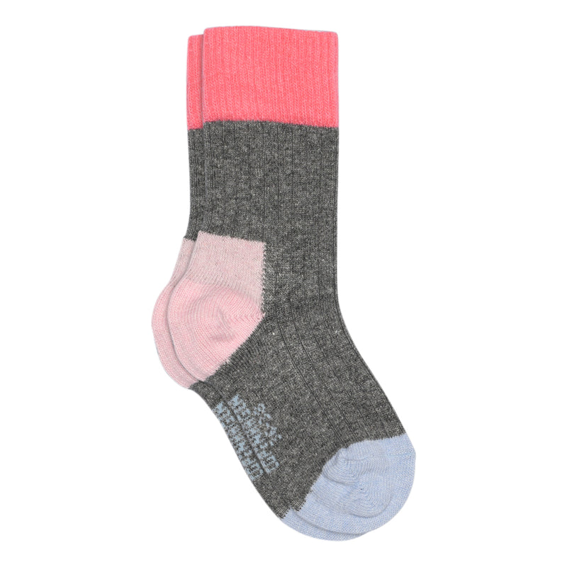 ESTHER CASHMERE CONTRAST - Grey - Pink